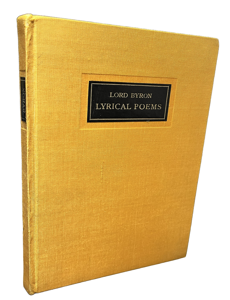Item #38 Lyrical Poems. Lord Byron.